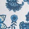 Household Essentials Cream & Blue Floral Nesting Hat Box Set with Faux Leather Lids